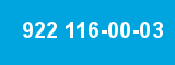 922 116-00-03